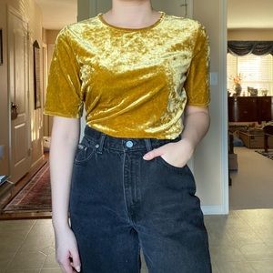 Madewell Velvet Bodysuit